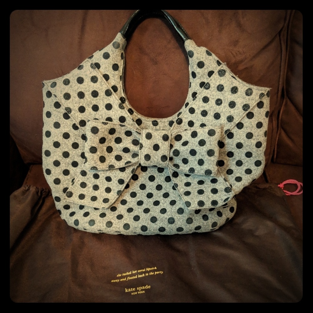 Kate Spade felt bucket bag